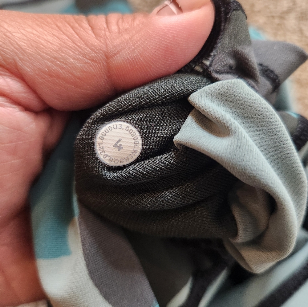 Lululemon Wunder Under HR Tight 25” In Camo Tidewater Teal Size 4 - Picture 4 of 7